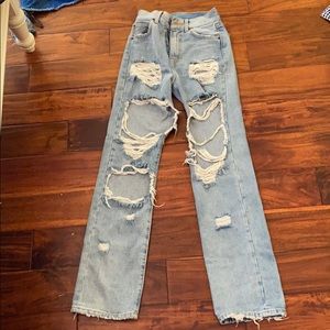 Carmar light wash jeans with rips